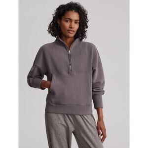 Varley Women's Acadia Half-Zip Pullover Sweatshirts Deep Charcoal Size Small NWT